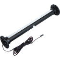 Railing Ø25mm LED garderoberail met zwarte aluminium PIR sensor 100mm rechtse kabel / PCE