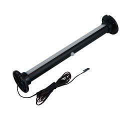 Railing Ø25mm LED garderoberail met PIR sensor Zwart aluminium 1000mm linkse kabel / PCE