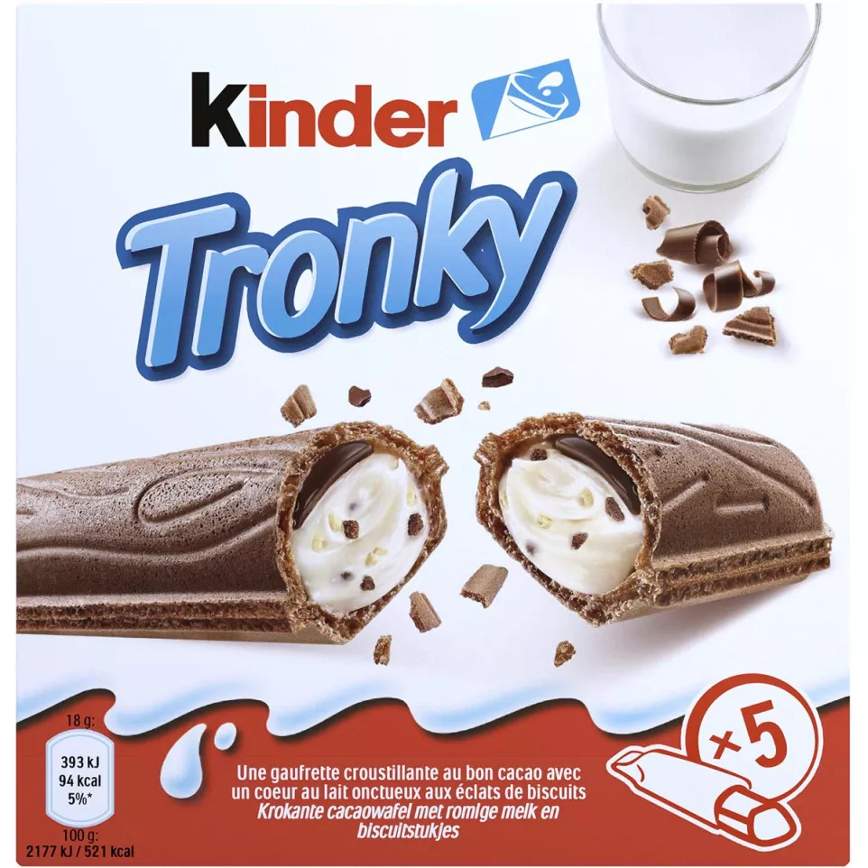 Kinder biscuits Tronky, boîte de 5...