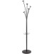 Coat Rack with Umbrella Stand 5 Hooks Black