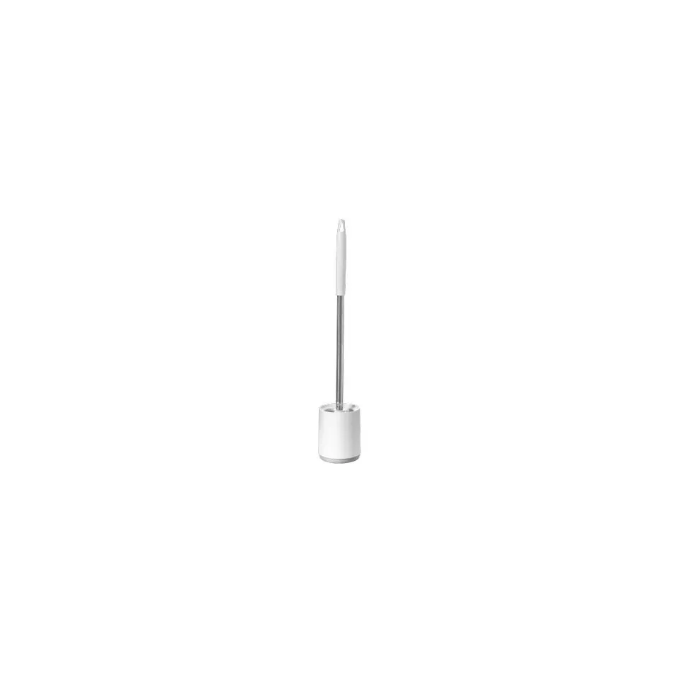 Plastic Toilet Brush with Round Base,...