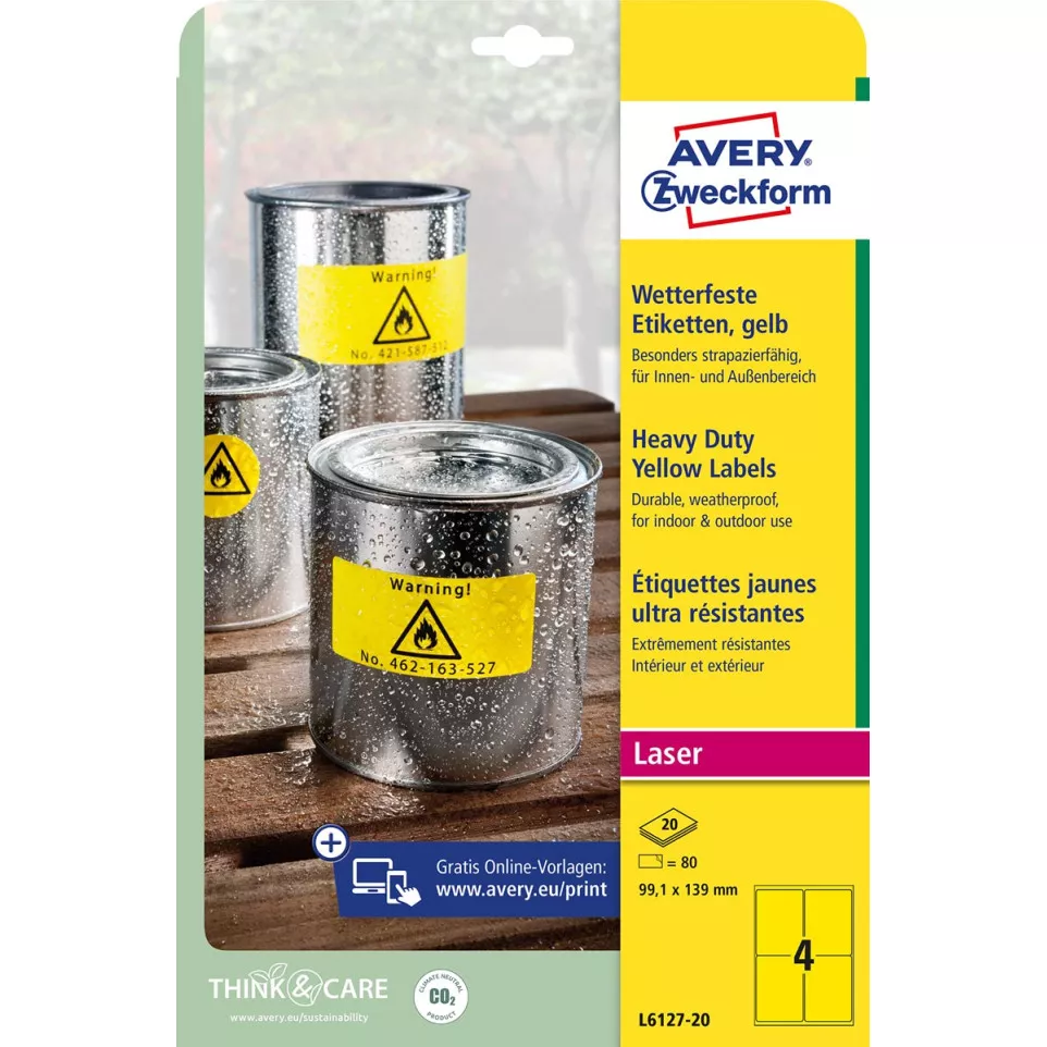 Avery weerbestendige etiketten, ft...