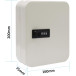 Key Cabinet with Combination Lock for 30 Keys White