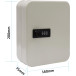 Sleutelkast met combinatieslot, voor 20 sleutels, wit