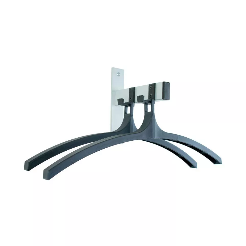 V-part coat rack with 2 hooks and...