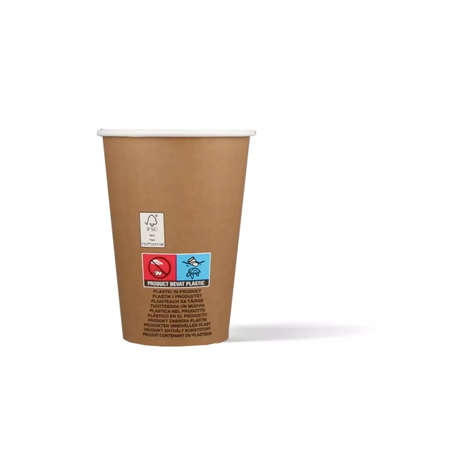 Drinkbeker uit karton, kraft, 180 ml,...