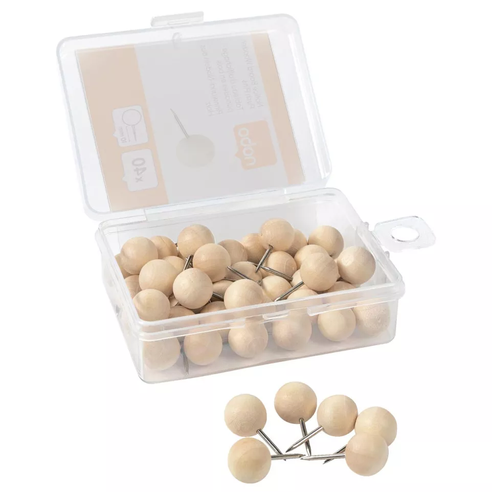 Nobo prikbordspelden met houten kop,...