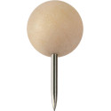 Nobo épingles d'affichage, boule en bois, boîte de 40 pièces