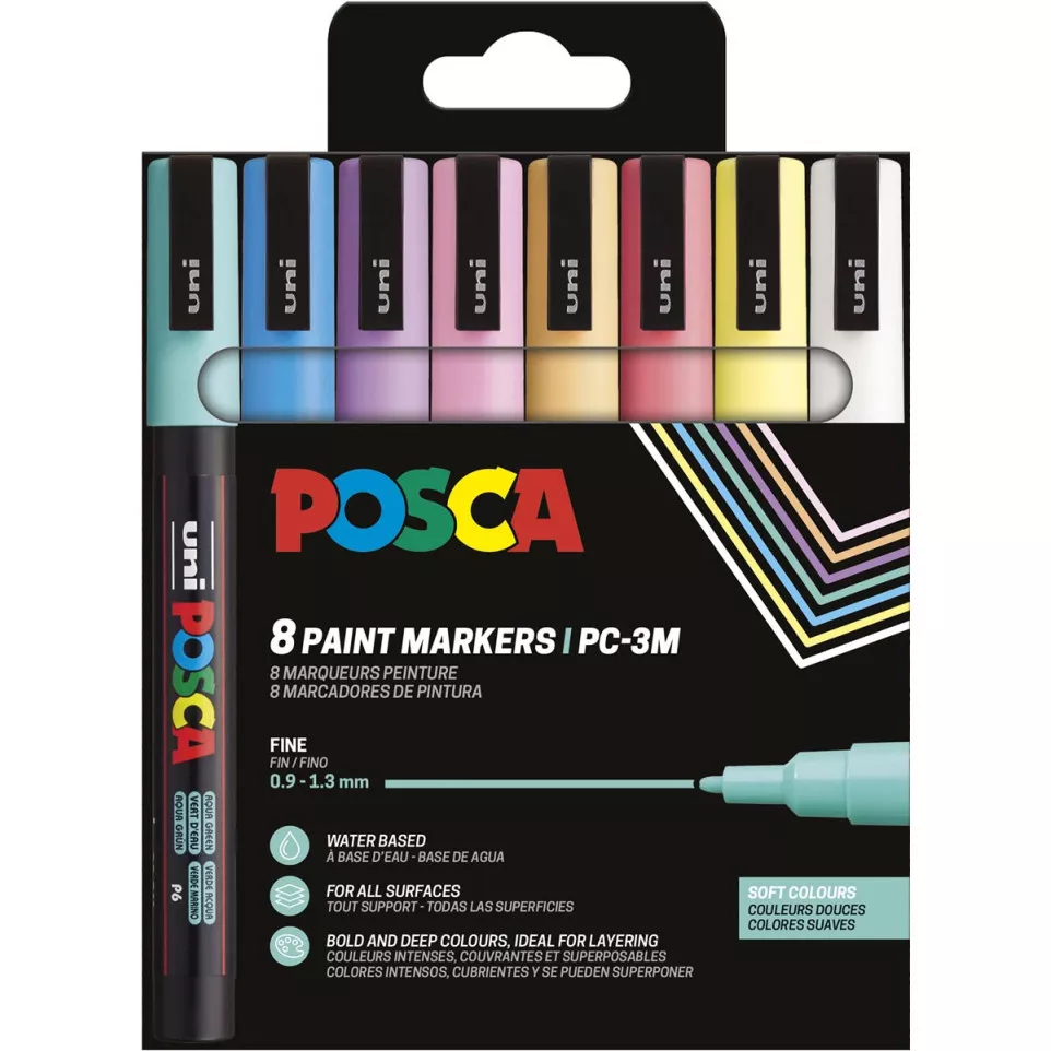 POSCA PC-3M Paint Marker Set 1.5 mm...