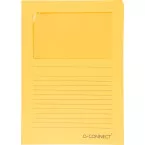 Q-CONNECT pochette coin à fenêtre, 120 g/m², A4, paquet de 100 pièces, orange