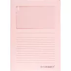 Q-CONNECT pochette coin à fenêtre, 120 g/m², A4, paquet de 100 pièces, rose clair