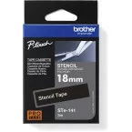Brother STE141 18mm Non-Adhesive Stencil Tape for P-touch Label Printers