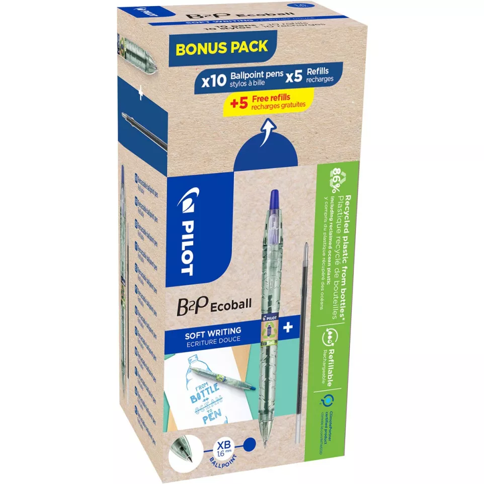 Pilot B2P Ecoball Ballpoint Pen...