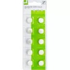 Q-CONNECT pile bouton, alcaline, LR44, blister de 10 pièces