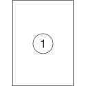 OFFICE products etiketten, wit, rechte hoeken, 100 vel, 210 x 297 mm, 1 etiket per vel