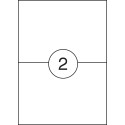 OFFICE products étiquettes, blanc, coins carrés, 100 feuilles, 210 x 148 mm, 2 étiquettes par feuille