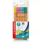 STABILO point 88 fineliner, pastel, etui van 8 stuks