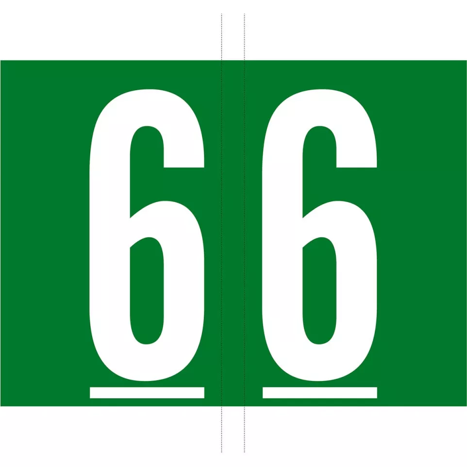 Codetab 6, roll of 500 tabs, dark green
