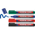 Edding 330 Permanent Marker Assorted Colors Pack of 4