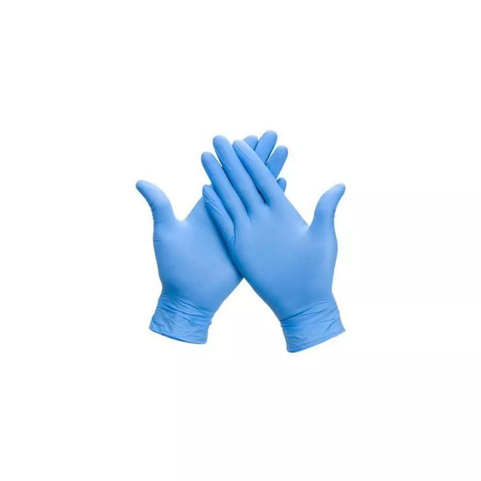 Gants en nitril, large, bleu, paquet...