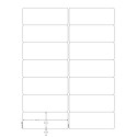 Q-CONNECT etiketten, wit, ronde hoeken, 99,1 x 38,1 mm, 100 vel, 14 etiketten per vel