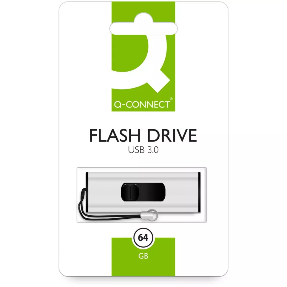 Q-CONNECT USB stick 3.0, zilver, 64 GB