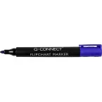 Q-CONNECT flipchartmarker, 2-3 mm, ronde punt, met clip, blauw