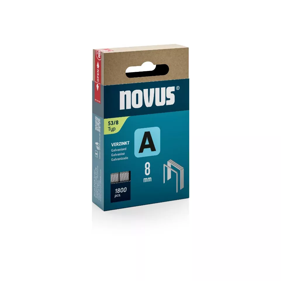 Novus staples A 53/8 box of 1800 staples