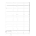 Q-CONNECT étiquettes, blanc, coins carrés, 48,5 x 25,4 mm, 100 feuilles, 40 étiquettes par feuille