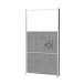 MAULconnecto scheidingswand, 1 x whiteboard, 2 x donkergrijs, frame zilver, voet