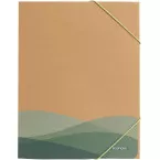 Econovo A4 Kraft Cardboard Folder with Flaps and Elastic Bands