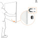 Nobo Infinity randloos whiteboard, staal, magnetisch, 120 x 90 cm