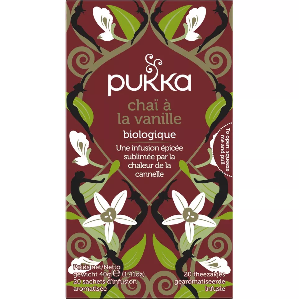 Pukka thé bio, Vanilla Chai, paquet...