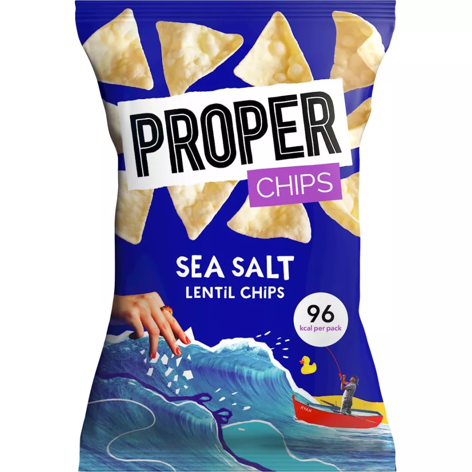 Proper chips aux lentilles Sea Salt,...