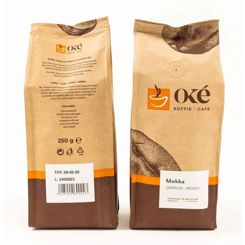 Oké koffie, gemalen, pak van 250 g,...