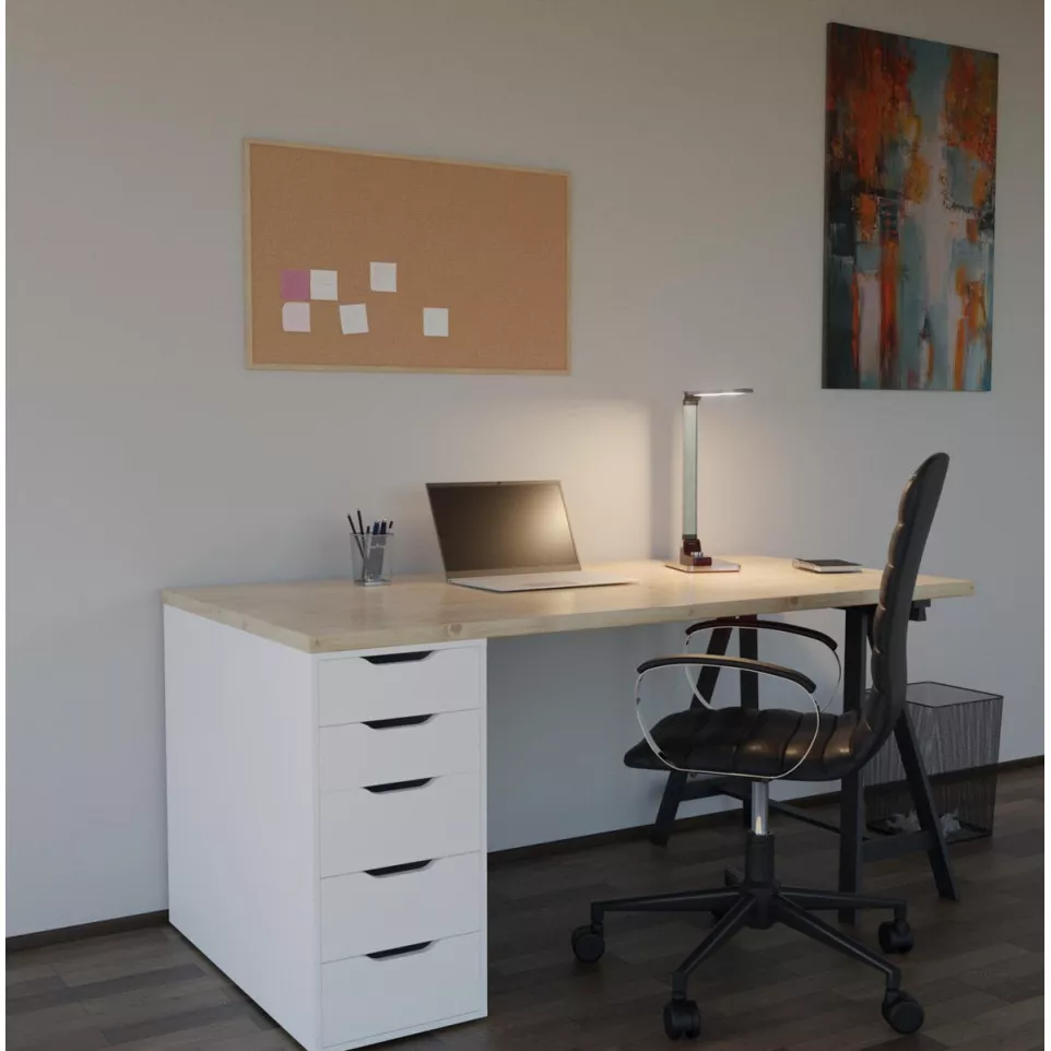 Hansa bureaulamp Breeze, LED, zilver