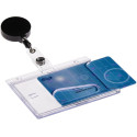 Europel porte-badge avec enrouleur, ft 54 x 85 mm, fermé