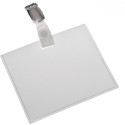 Europel Name Badge with Clip and Strip 90 x 60 mm Closed