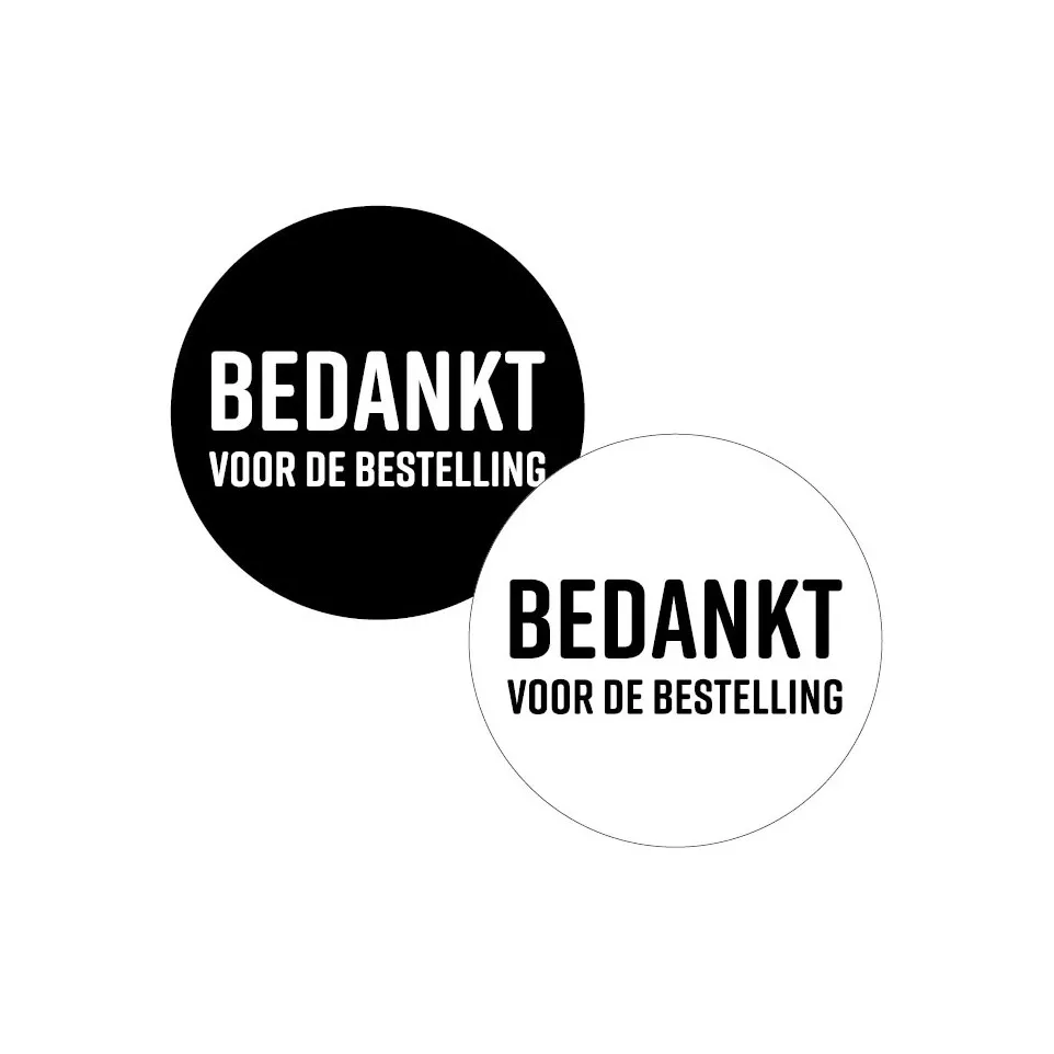 KP etiket "Bedankt voor de...