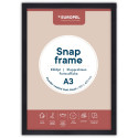 Europel snap frame with flaps 25mm list A3 matte black