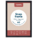 Europel snap frame with flaps 25mm list A3 matte black