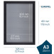 Europel snap frame with flaps 25mm list A3 matte black