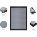 Europel snap frame with flaps 25mm list A3 matte black