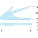 Pince pour colliers plastique largeur 2,4 à 9 mm / pce