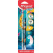 Maped Jungle Fever HB Graphite Pencils with Eraser and Finger Guide Blister Pack of 2 Assorted
