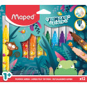 Maped Jungle Fever Jumbo Felt Tip Pens Set of 12 Assorted Colors