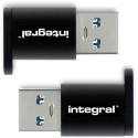 Integral adapter USB-C naar USB-A, pak van 2 stuks