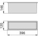 Hack Auxiliary Tray 396x120x164mm Transparent PVC Pack of 2