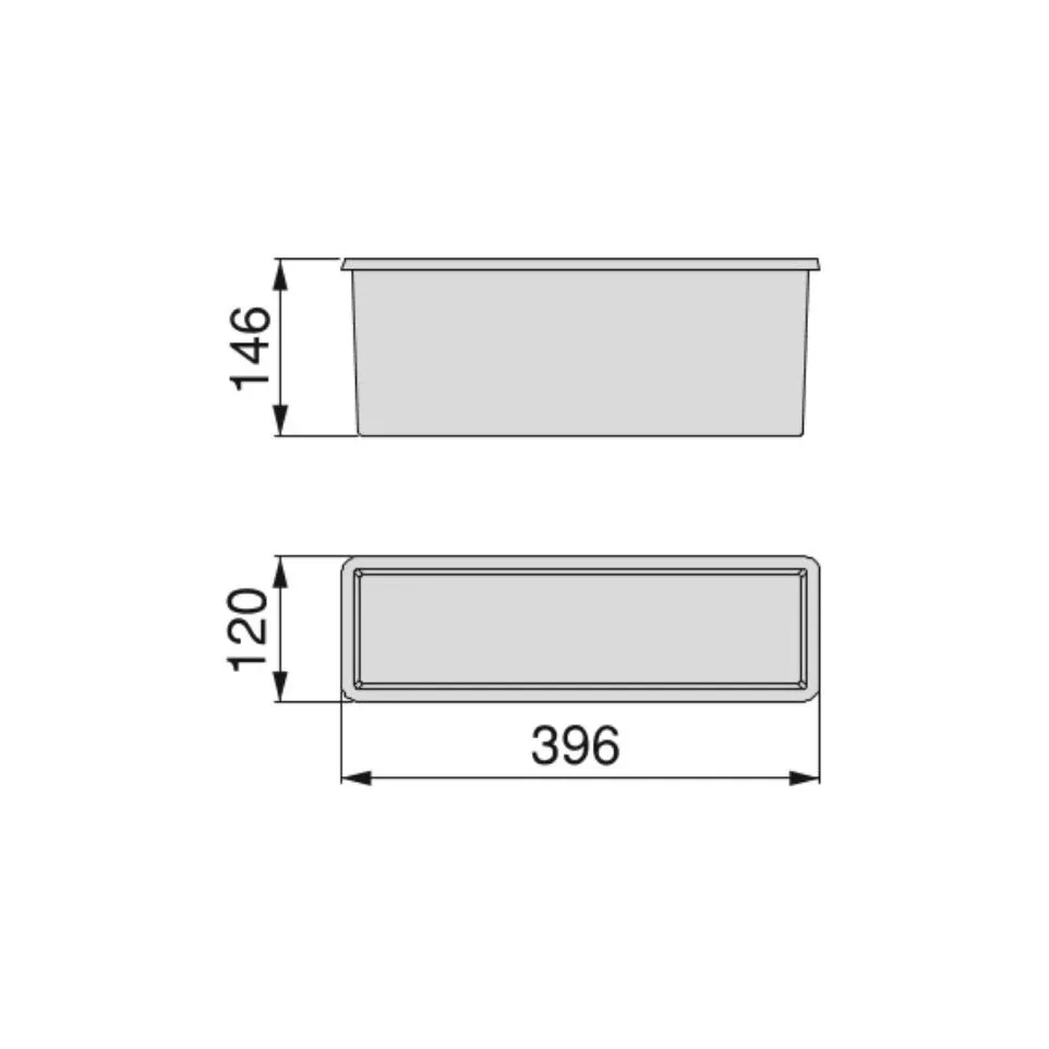Hulpbak Hack 396x120x164mm PVC...