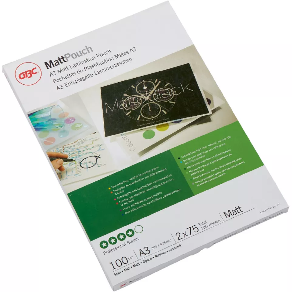 GBC Laminating Pouches A3 150 Microns...